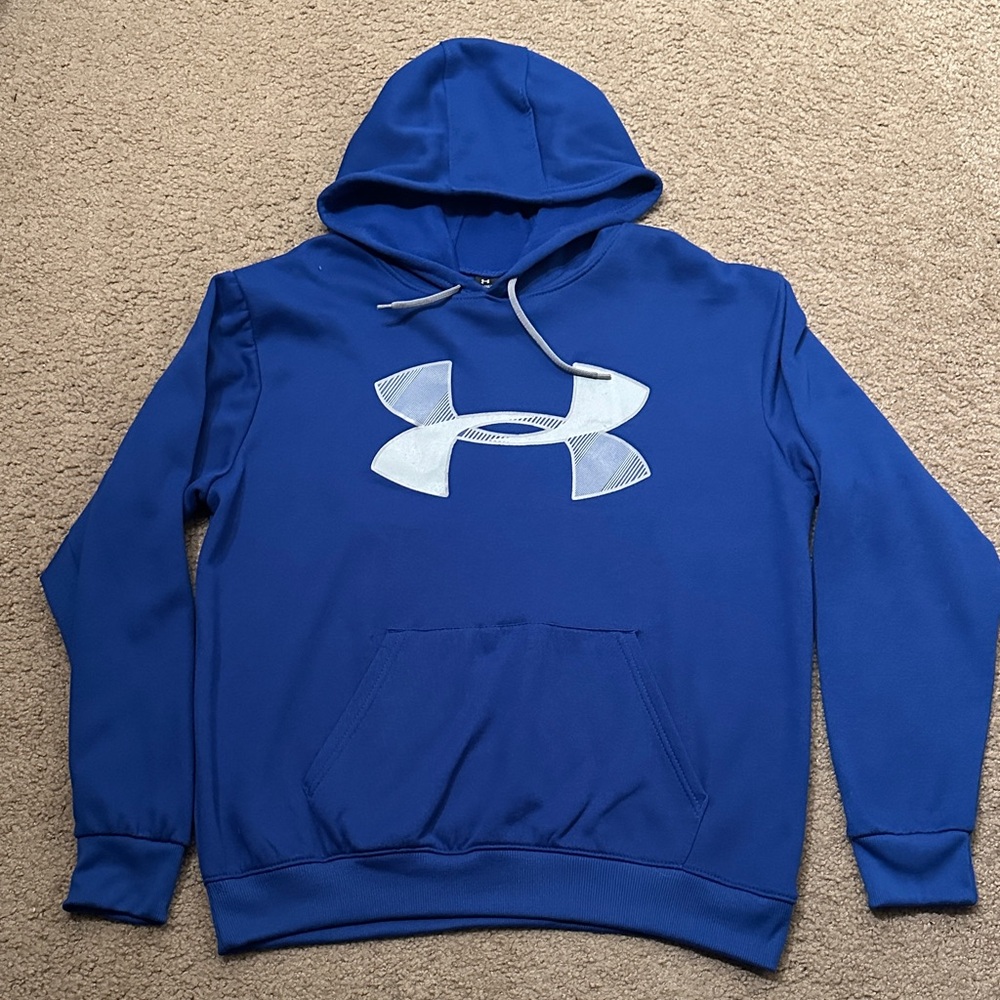 Under Armour Blue Hoodie with White Logo